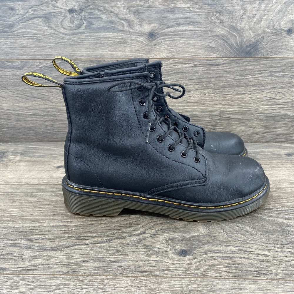Dr Martens Lace Up Side Zipper Ankle Chukka Boots Youth Boy's Size 3 US Black